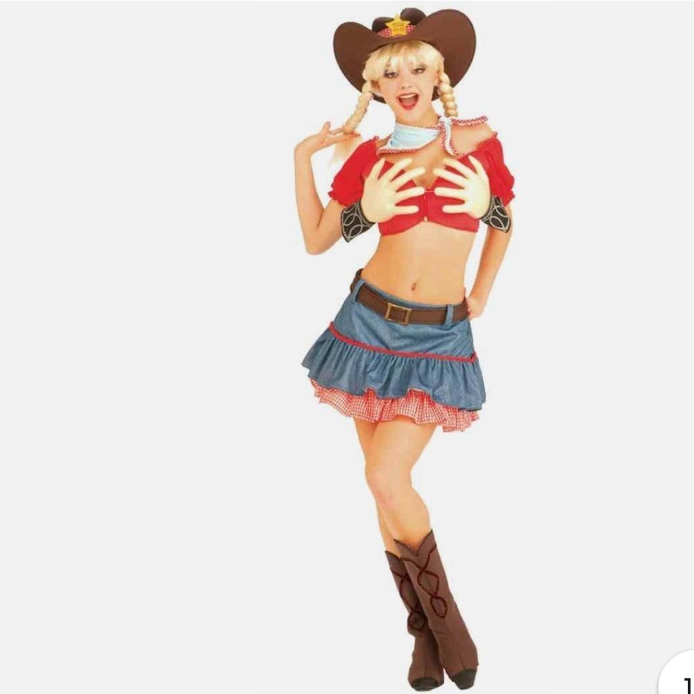 Spirit Texas Hold ‘Em Cowgirl Daisy Mae Fancy Dress Up Halloween Adult Costume L - Picture 1 of 10